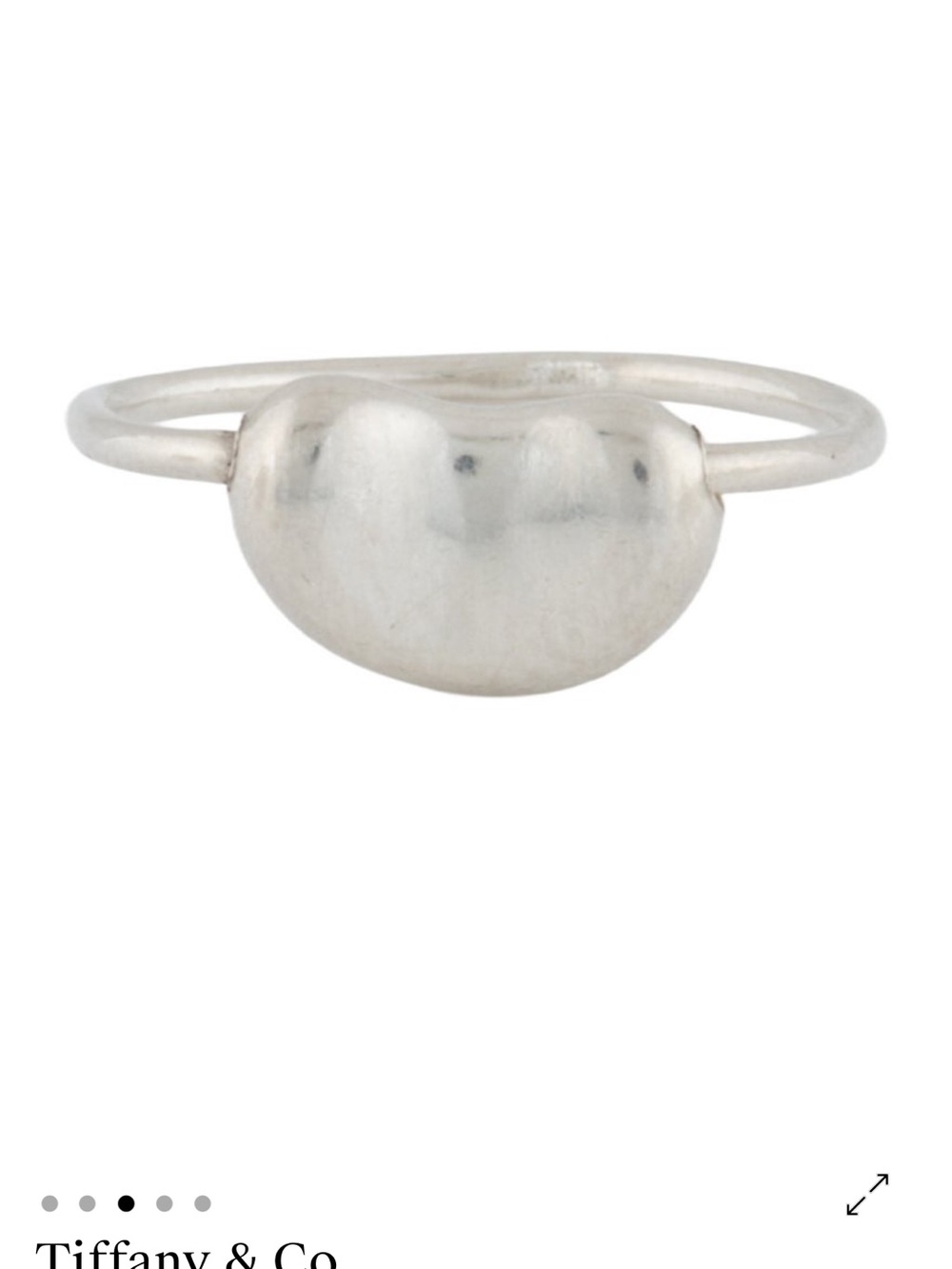 Tiffany & Co. Polished Silver Bean Wire Ring - Picture 3 of 6